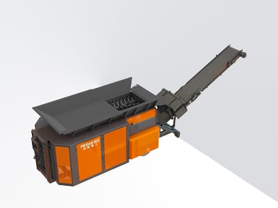 Trituradora cizalladora de doble eje