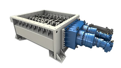 Trituradora de doble eje