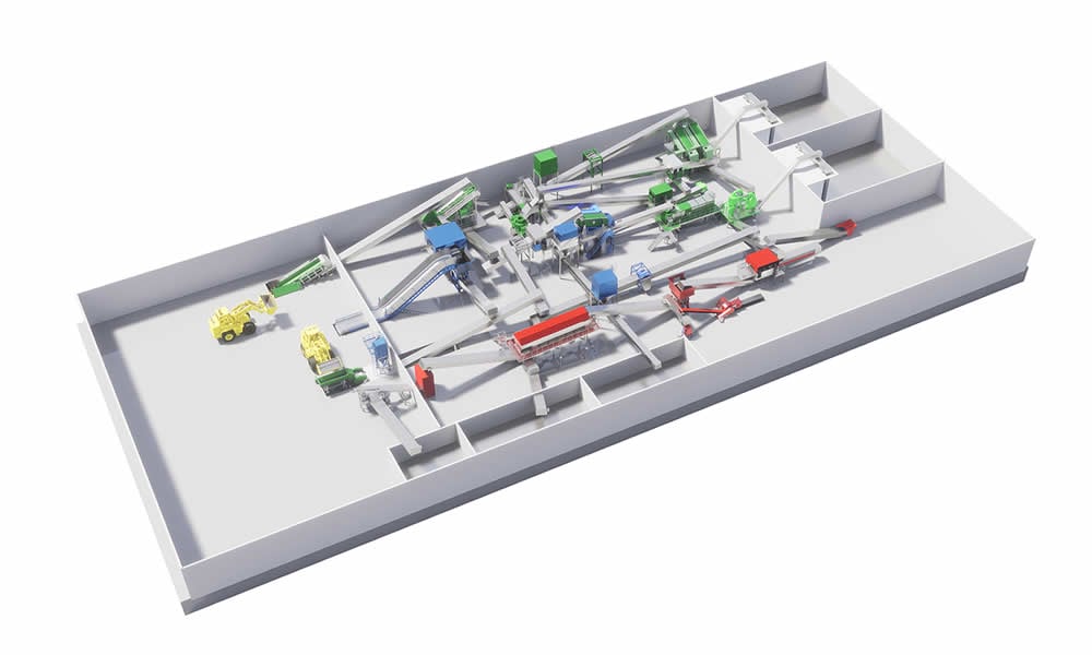 Sistema de tratamiento de residuos de construcción