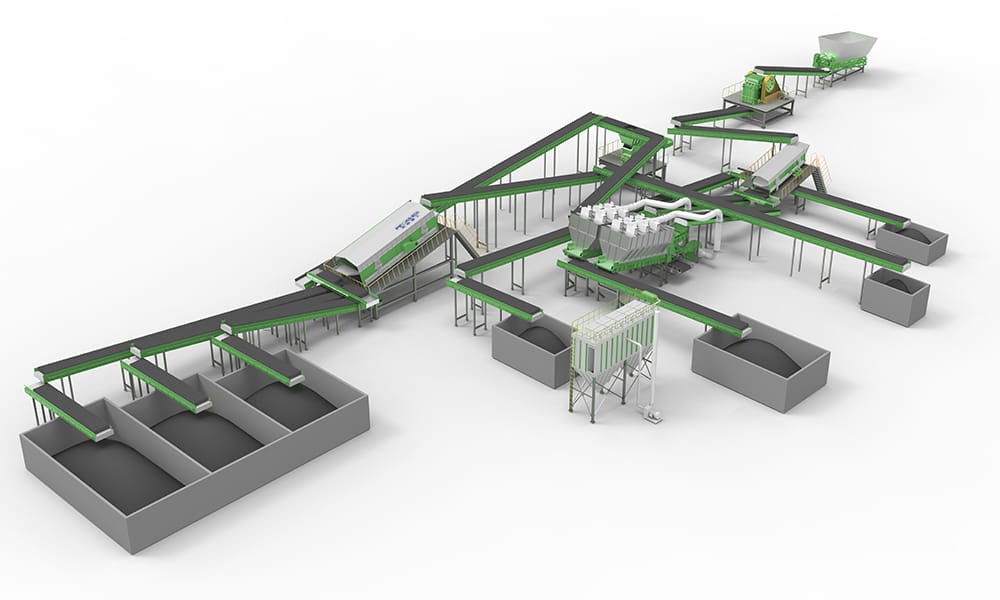 Sistema de tratamiento de residuos de construcción