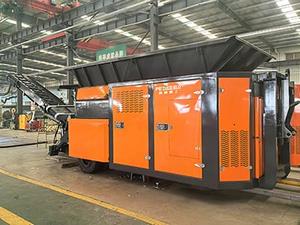 Trituradora móvil de doble eje