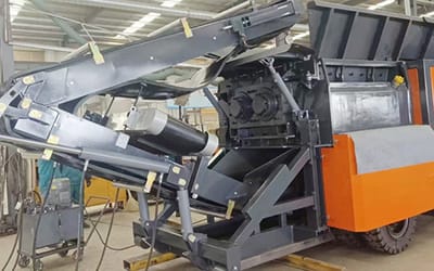 Trituradora móvil de doble eje