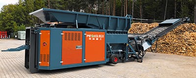 Trituradora móvil de doble eje