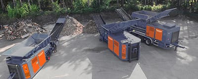 Trituradora móvil de doble eje