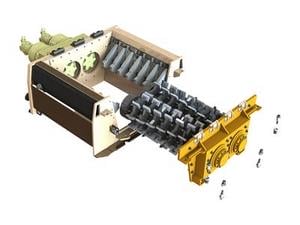 Trituradora móvil de doble eje