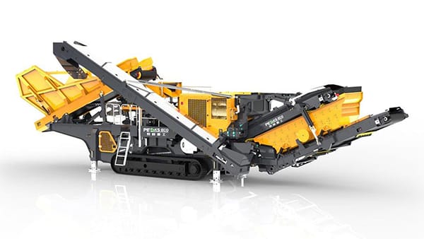 Trituradora de impacto móvil con criba