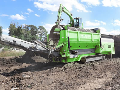 Cribadora de tambor móvil