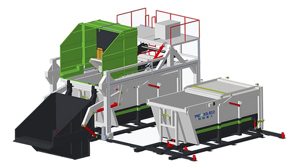  Estación de compresión de residuos de elevación alta