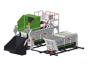  Estación de compresión de residuos de elevación alta